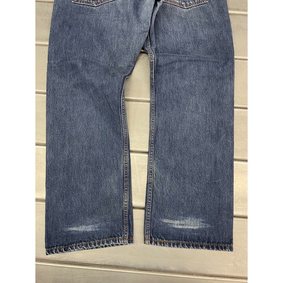 Levis 514 Jeans Mens 36X30 Blue Medium Wash Denim Slim Straight 100% Cotton - Picture 16 of 16